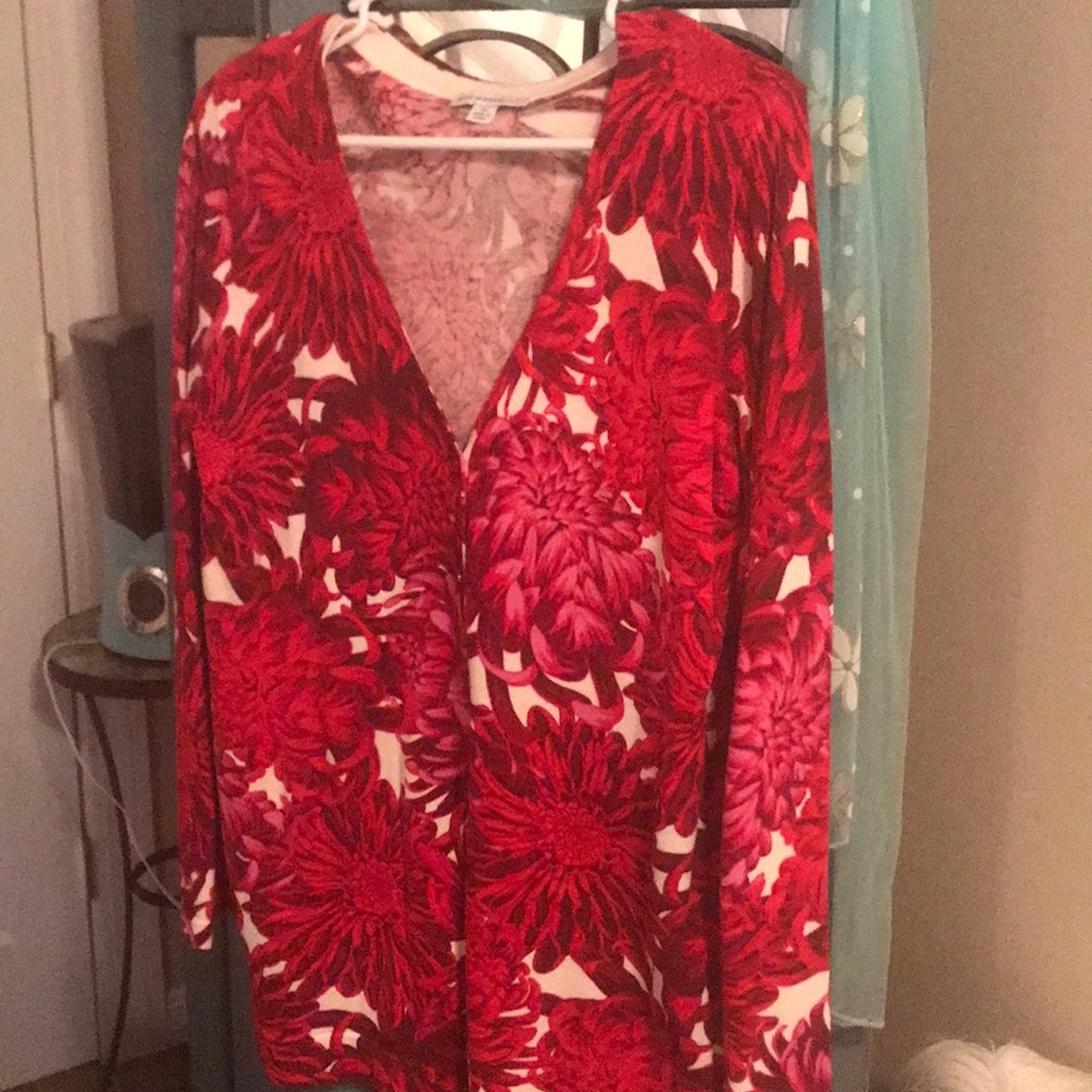 Floral print cardigan